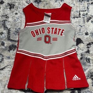 Adidas Ohio State Buckeyes Toddler Cheerleader Dress 2T Scarlet Gray NCAA